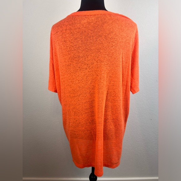 NWT: Aerie Lined Blend Oversize Short Sleeve Breezy Boyfriend T-shirt in Orange - Picture 4 of 8
